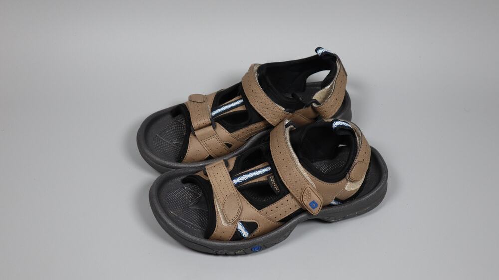 FootJoy Brown Leather Adjustable Strap Soft Spike Golf Sandals 45607 Mens Sz 9M